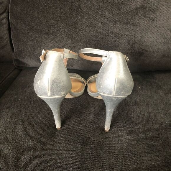 call It Spring Size 9 Silver Rhinestone Stilettos - Picture 4 of 5